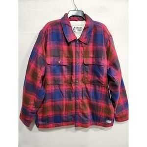 Marmot Mountain Works NWT Ridgefield Sherpa Flannel Shirt Jacket‎ Red Mens XXL